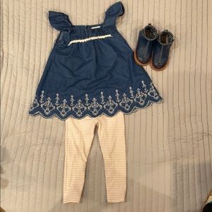 Denim tunic for girl